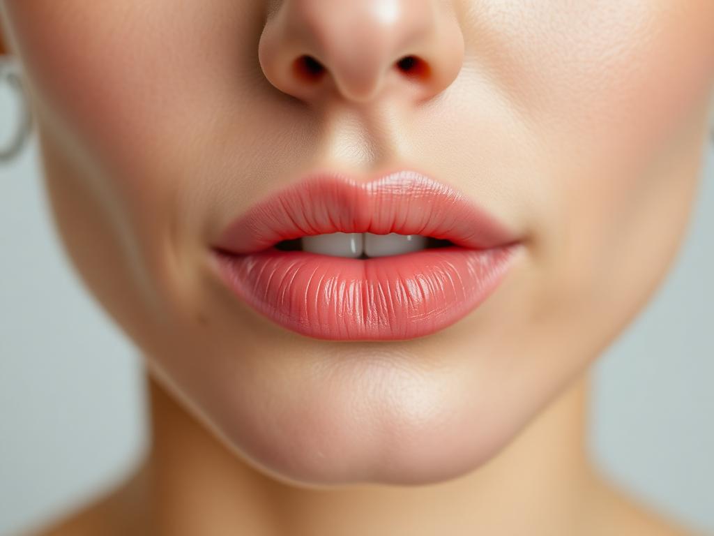 Comparativa antes y después de un aumento de labios