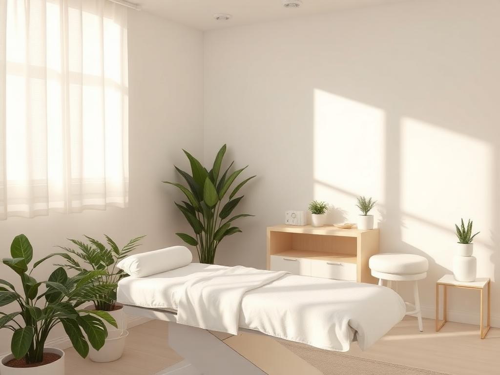 Sala de tratamientos estéticos para microneedling Dermapen en clínica de Madrid